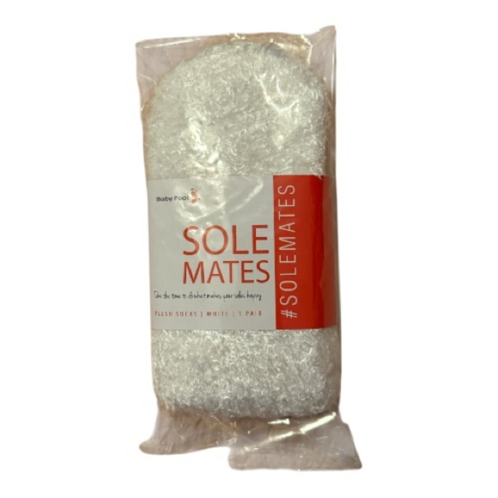 White Plush Socks by Solemates